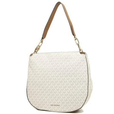 Michael Kors Fulton Large Twill Handbag Hobo Shoulder Bag Vanilla - Image 1 of 4