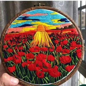 Hand Embroidery Kit 20cm - Beginners DIY Craft Project - Modern Needlework - Picture 1 of 1