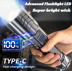 LED Flashlight,USB Rechargeable,Super Bright, Emergencies,Free Shipping!!! - Picture 1 of 9