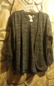 Women's Danskin LOOSE FIT Cardigan Sweater CHARCOAL NWT MEDIUM/SMALL @WS2 - Picture 1 of 4