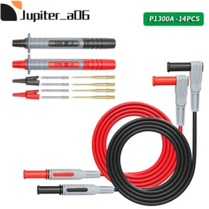 14PCS 4mm Banana Plug Multimeter Test Lead Kit with Wire Piercing Test Probe - Picture 1 of 10