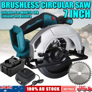 Brushless LXT Cordless Circular Saw 185mm 7'' Battery Charger For MAKITA 18V - Picture 1 of 16