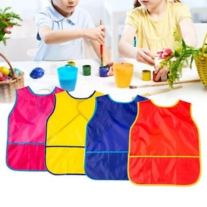 Artist Painting Aprons Play Apron Waterproof Cooking Eating Kids Art Smocks - Picture 1 of 28
