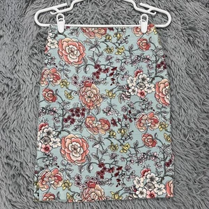 Falda recta LOFT Outlet Petite para mujer 0P azul estampado floral aberturas preppy - Imagen 1 de 12