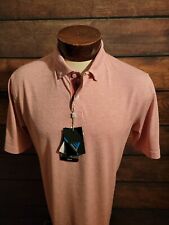 Levelwear Men's Medium Sea Island Pink White Camo Short Sleeve Golf Polo...
