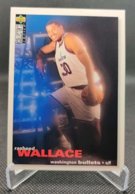1995-96 Collectors Choice #239 Rasheed Wallace Rookie Washington Bullets card - Image 1 of 2