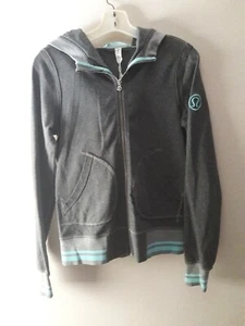 Chaqueta atlética Lululemon con cremallera gris yoga correr talla 6 - Imagen 1 de 3