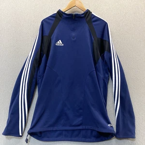 Vintage Adidas Jacke 1/4 Zip Pullover Windbreaker Herren Large Fußball 2004 Y2k - Bild 1 von 9