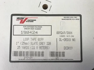 25 YARD ROLL OF VELCRO® BRAND LOOP TAPE SLATE GREY 320 - Picture 1 of 4