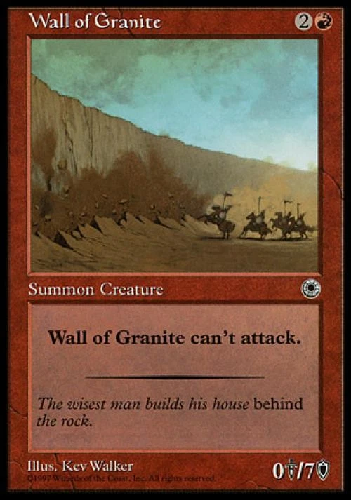 Wall of Granite - Medium Play MTG Portal - Image 1 of 1