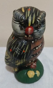 Handbemalte bunte Eulen Figur Kunststoffaugen LESEN - Bild 1 von 15