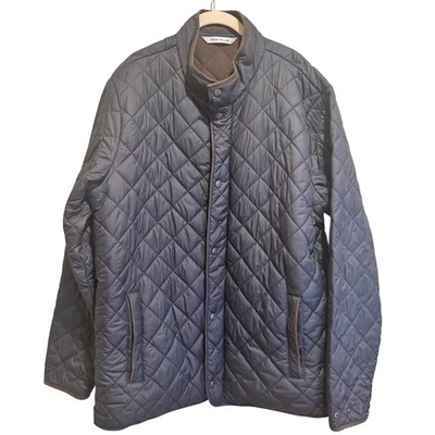 Peter Millar Mens Quilted Suffolk Jacket Size XL Navy Blue Water Resistant Warm - Image 1 of 4