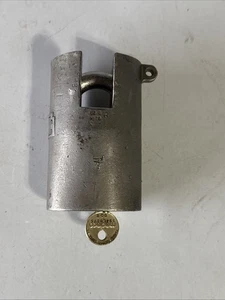 Sargent & Greenleaf Ingersoll US 831B 1976 w/ 1 Key Heavy Duty Padlock - Picture 1 of 5