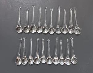 Clear Blown Glass Tear Drop Ornaments 20 Tree Christmas Decorations 4" Hanging - Picture 1 of 14