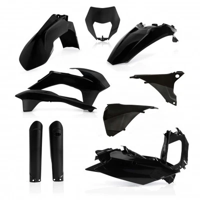 Kit Plastiques Carénages KTM EXC 125 200 250 300 350 450 2016 Noir Kit Complet - Photo 1/3