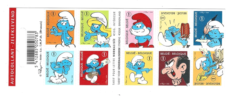 Belgium 3861 - 70 Stamp Booklet The Smurfs ** - Image 1 of 1