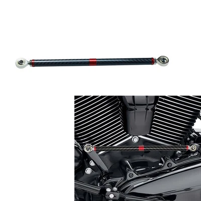 Black Red Carbon Fiber Shift Linkage Lever for Harley 86+ Softail Fat Boy FXSB Foto 1 de 4