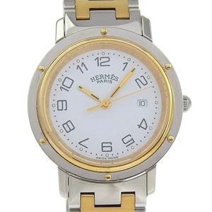 HERMES Clipper Uhren CL3.440 Kombination WhiteDial Plated Gold/Edelstahl... - Bild 1 von 8