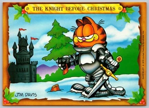 Postcard Garfield The Cat Jim Davis 1978 Knight Before Christmas 4x6 C42 - Picture 1 of 2