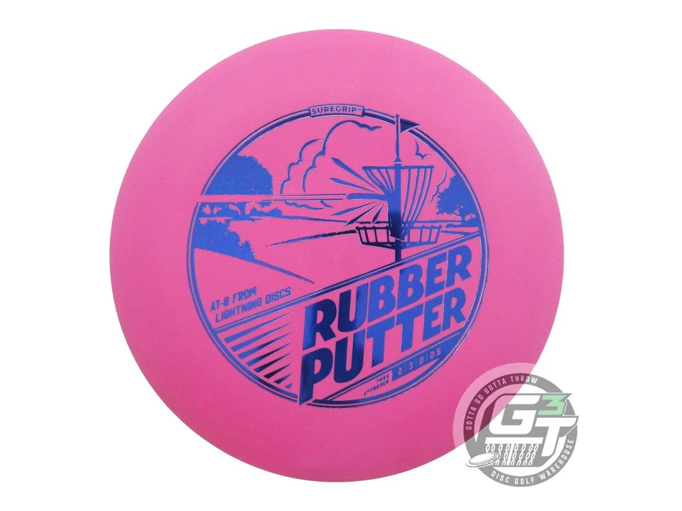 NEW Lightning SureGrip Rubber Putter 176g Pink Blue Foil Putter Golf Disc - Image 1 of 1