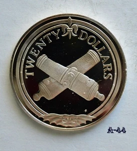 Moneda grande de plata a prueba de 20 dólares Islas Vírgenes Británicas 1985 (A-44) envío gratuito - Imagen 1 de 2