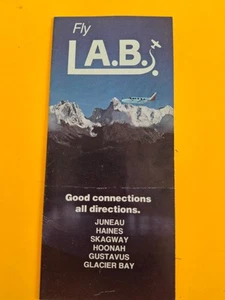 L A.B. Flying Service Timetable Brochure Haines ALASKA with Route Map - Imagen 1 de 4