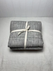 West Elm Ari Cotton Shams ~ Standard ~ Heathered Gray ~ Pair - Picture 1 of 10