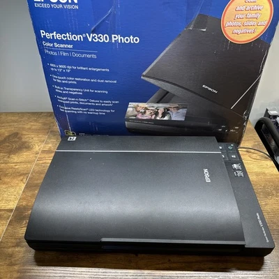 Epson Perfection V330 Flatbed Photo Color Scanner W Power Adapter With Box - Image 1 of 4