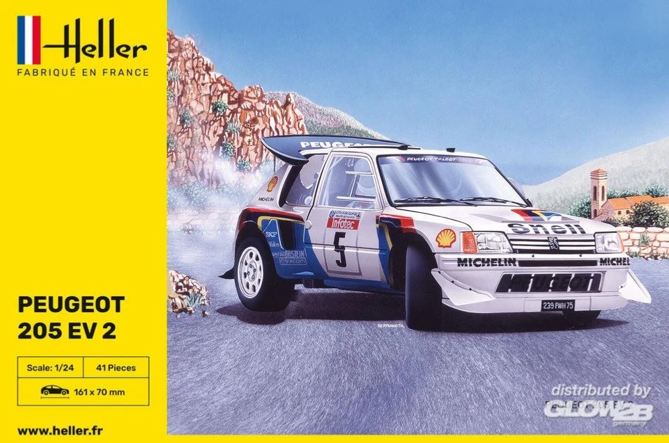 1/24 Modello PEUGEOT 205 EVO 2 - HELLER 80716 - - Immagine 1 di 1