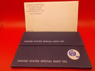 1965, 1966, 1967 Lot of 3 U.S. Special Mint Sets (SMS) 15 Coins Total, New Pics! - Image 1 of 4