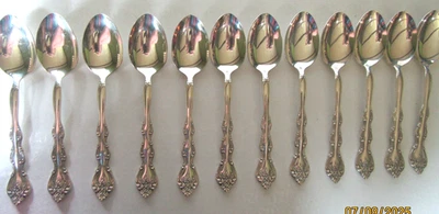 Lot of 12 International Silverplate Tablespoons INTERLUDE Pattern Used - Image 1 of 4