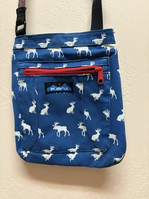 *KAVU* Crossbody Bag ~ Moose Blue EUC - Image 1 of 4
