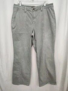 Judy Blue Jeans Women's Plus size 20 Dyed Green Denim Wide Leg Front Seam - Picture 1 of 8