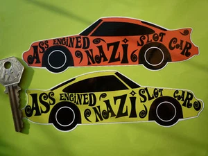 PORSCHE 911 'Ass Engined Nazi Slot Car' Pegatinas para coche - Imagen 1 de 1
