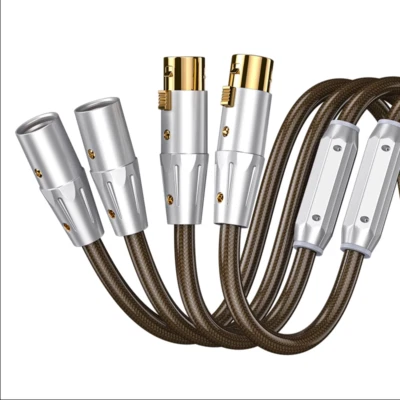 M-4 Audiophile Audio RCA Line Silver Plated conductor high quality XLR Cable - Image 1 of 4