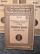 Reclams Universalbibliothek Nr. 5371 Schiller’s Fiesco Dr. Zipper