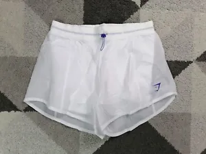 Women's Gymshark Pulse 2-in-1 Shorts Size Small White BRAND NEW - Picture 1 of 6
