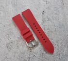 Watch Strap Band Silicone Rubber 22Mm Red Mens Sport Replacement Waterproof