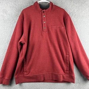 LL Bean Pullover Herren XL Katahdin Iron Works Bonded Waffle Fleece Henley Heavy - Bild 1 von 8