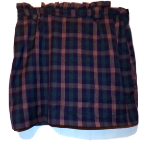 Nuevo MINIFALDA AZUL RUBOR Amarillo Verde Azul PLACA A CUADROS Frontal Cremallera Trasera Grande LB2 - Imagen 1 de 4