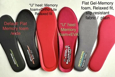 SKECHERS MEMORY FOAM GEL INFUSED REBOUND INSOLES FOOTBED INSERT MENS 6-15 /WIDE - Image 1 of 4