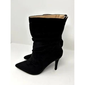 Journee Collection Womens Markie Bootie with Pointed-Toe Vegan Leather Black 8.5 - Picture 1 of 9
