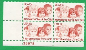 Scott #1772 International Year of the Child Plate Block of 4 Stamps MNH P#38978 - Picture 1 of 1