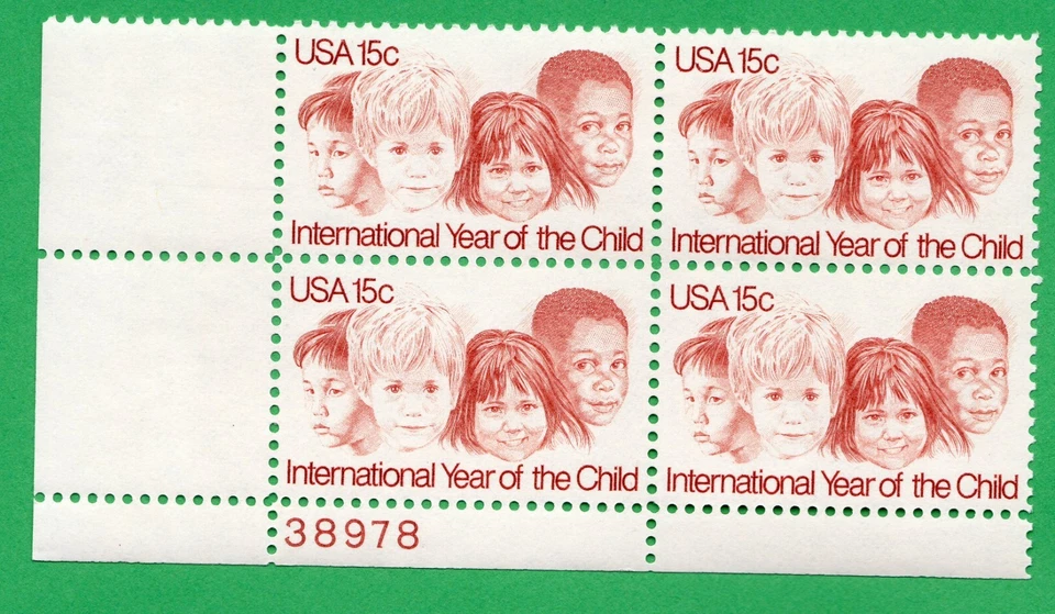Scott #1772 International Year of the Child Plate Block of 4 Stamps MNH P#38978 - Image 1 of 1