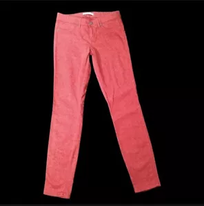 Rich & Skinny 30" Rote Schmale Knöchel Hose mit Paisley Muster Damen Größe 28 - Picture 1 of 15
