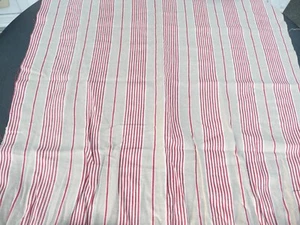 TISSU ancien en métis pour cette toile à matelas rayée rouge 0,76 m x 0,91 m - Bild 1 von 5