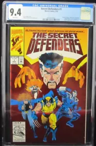 The Secret Defenders #1 CGC 9.4 Direct Edition 1993 Marvel Red Foil Cover - Picture 1 of 4