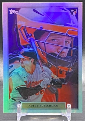 2023 Topps Game Within The Game Card #10 ADLEY RUTSCHMAN RC Rainbow Foil /99 - Image 1 of 2