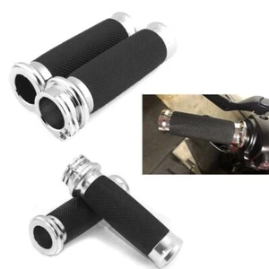 Pair Motorcycle Hand Grips For Harley Davidson Touring Dyna Softail Sportster XL - Picture 1 of 5