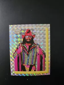 Pack Fresh 1993 Hologram WWF Macho Man Merlin WWE Wrestling Sticker Card - Picture 1 of 2